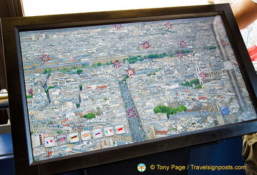 Tap on the red dots for information on the Tour Montparnasse sight